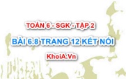 Bài 6.8 trang 12 Toán 6 Tập 2 Kết nối tri thức